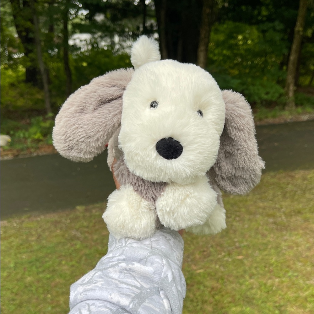 RARE & RETIRED Jellycat Smudge Puppy Sheep Dog LIKE NEW